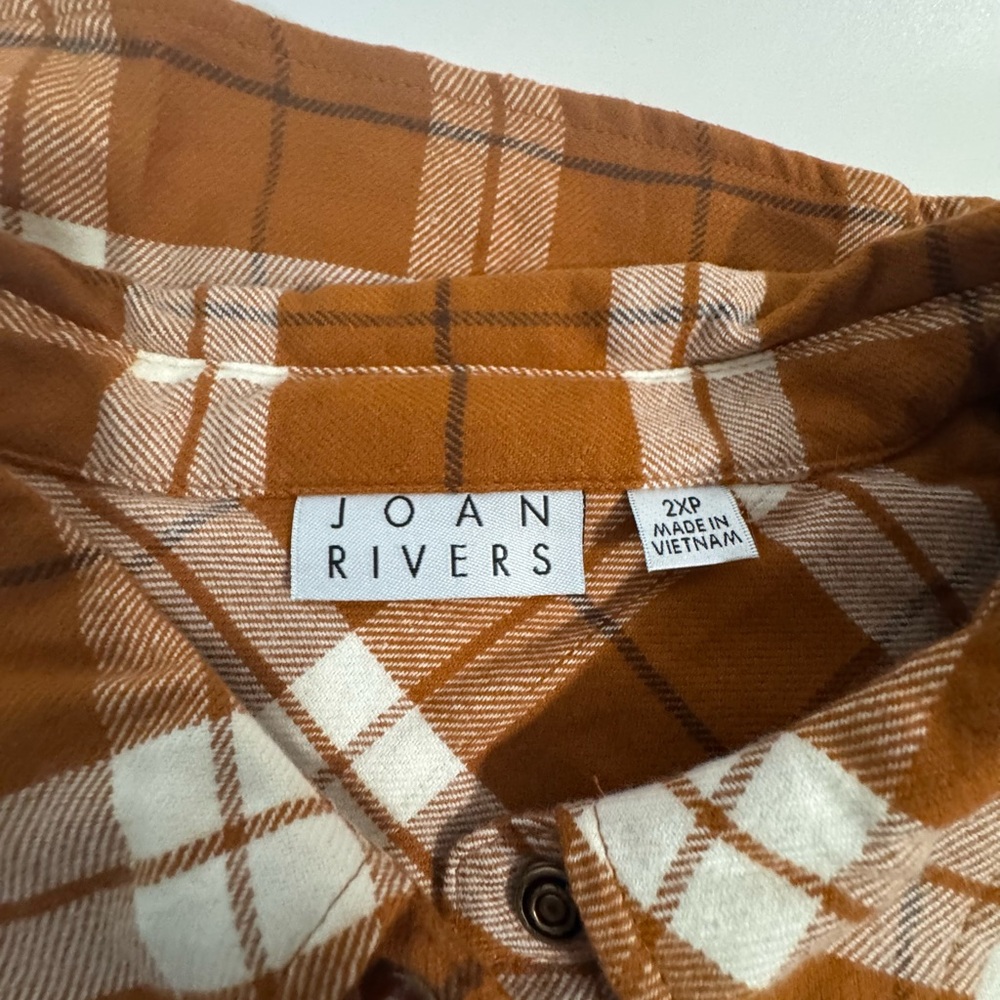 Joan Rivers ( Ginger) Petite 2x Wome Cotton Plaid Flannel - Picture 6 of 8